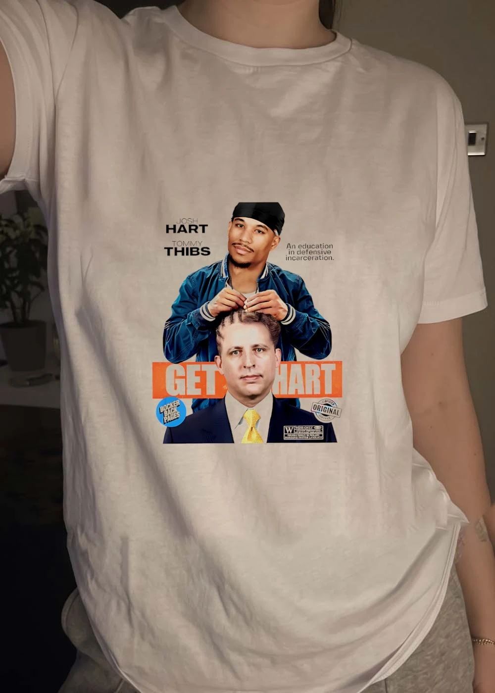 Get Hart Josh Tommy Thibs Defensive Incarceration T-Shirt