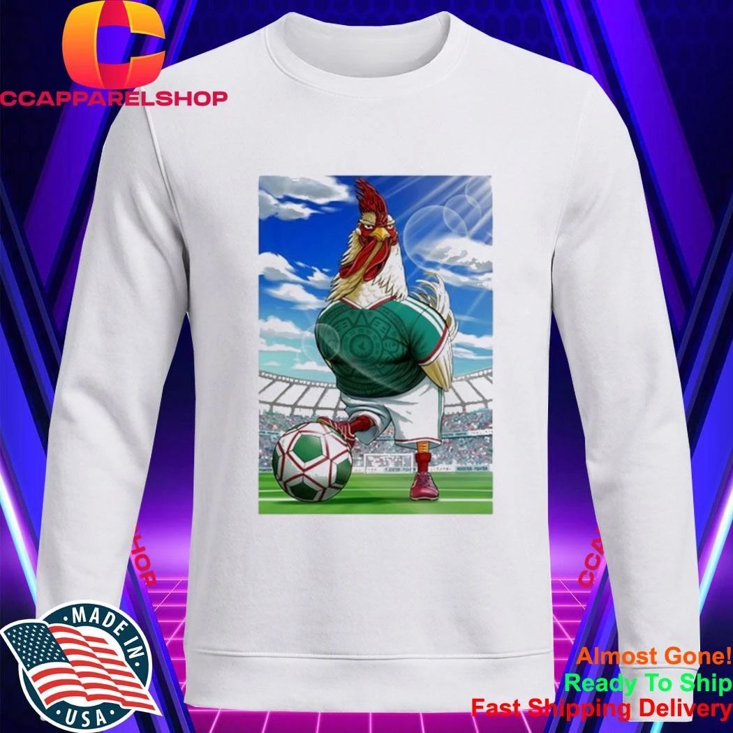 Rooster Fighter Mexican Soccer Fan Athlete Mayan Calendar Shirt