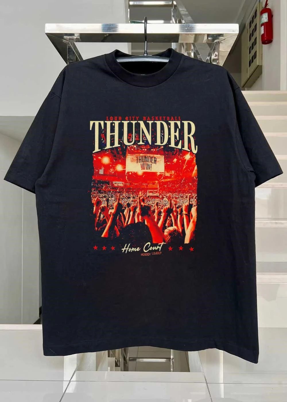 Loud City Basketball Thunder Win Home Court Nobody Louder shirt