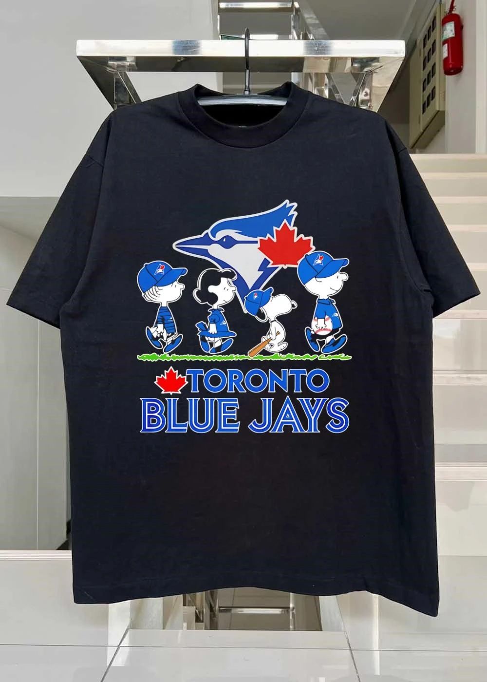 Peanuts Gang Walking Toronto Blue Jays Shirt