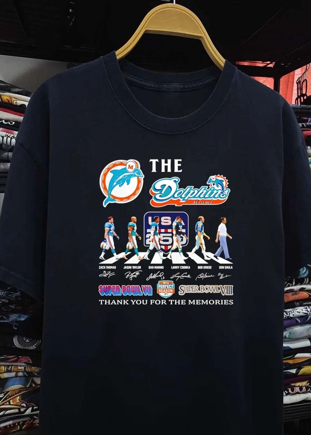 Zach Thomas Jason Taylor Dan Marino Larry Csonka Bob Griese Don Shula Miami Dolphins Shirt