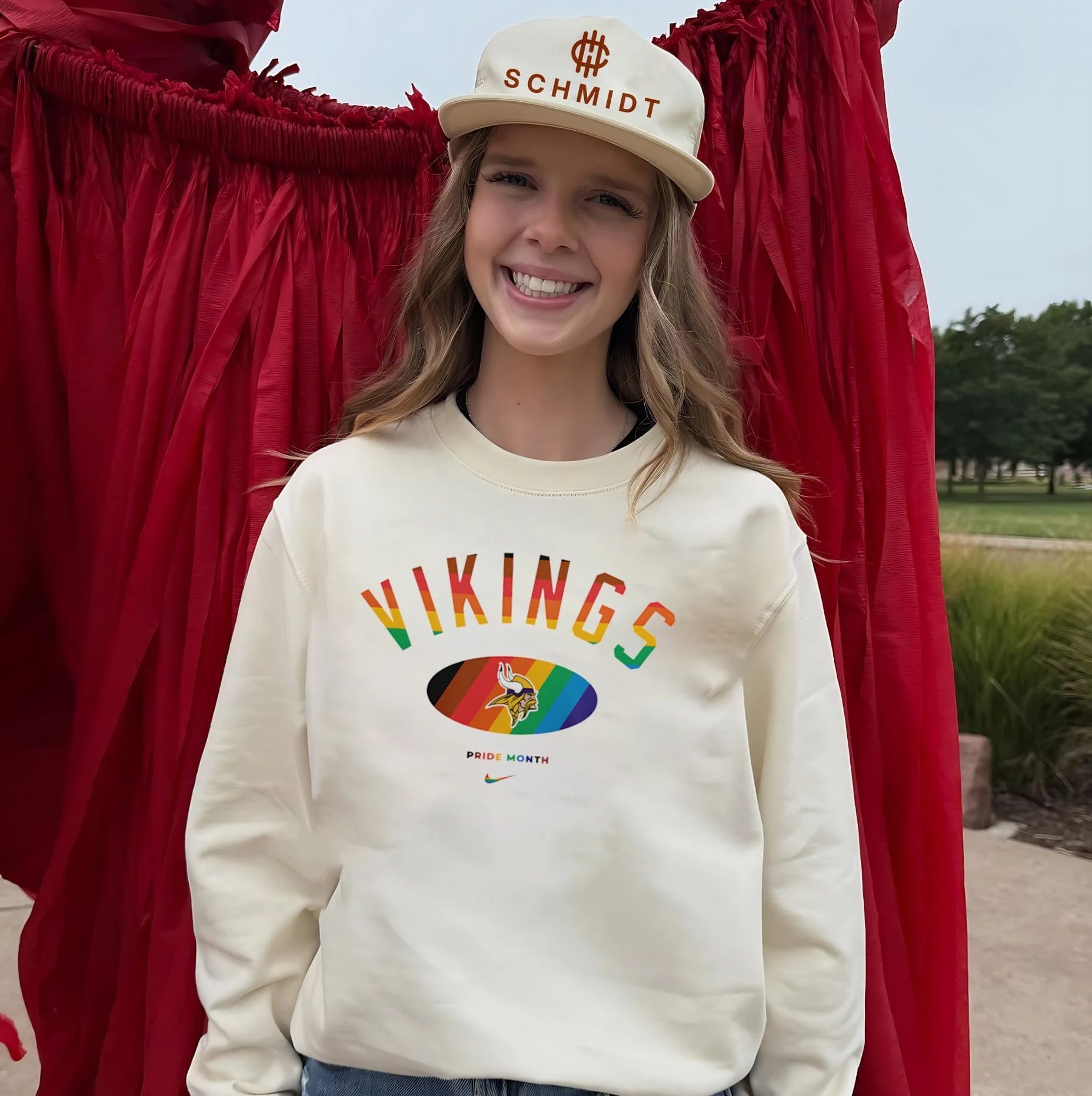 Minnesota Vikings Pride Month Rainbow logo shirt