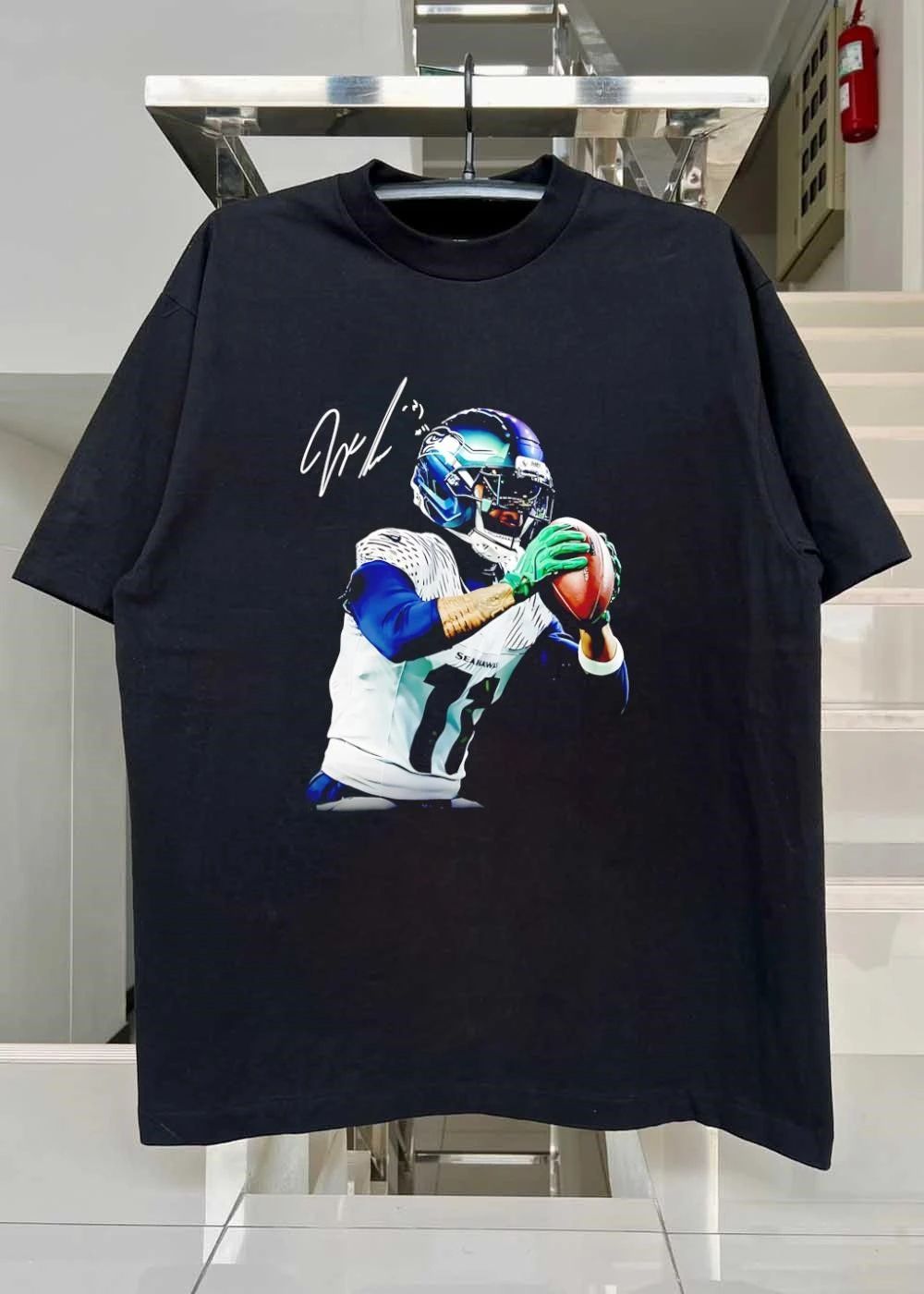 Jaxon Smith-Njigba Catching Football Seahawks T-Shirt