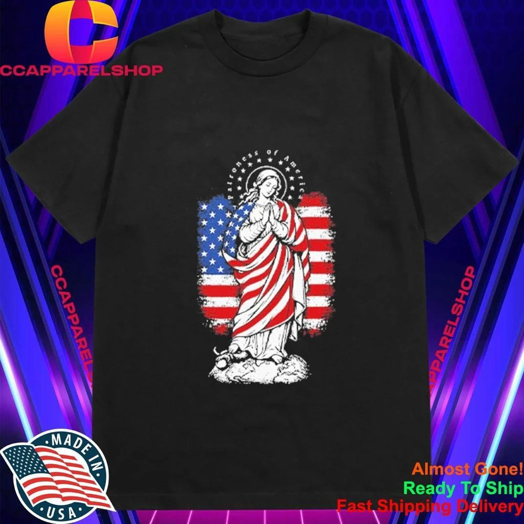 Patroness Of The USA Blessed Virgin Mary Catholic Art T Shirt