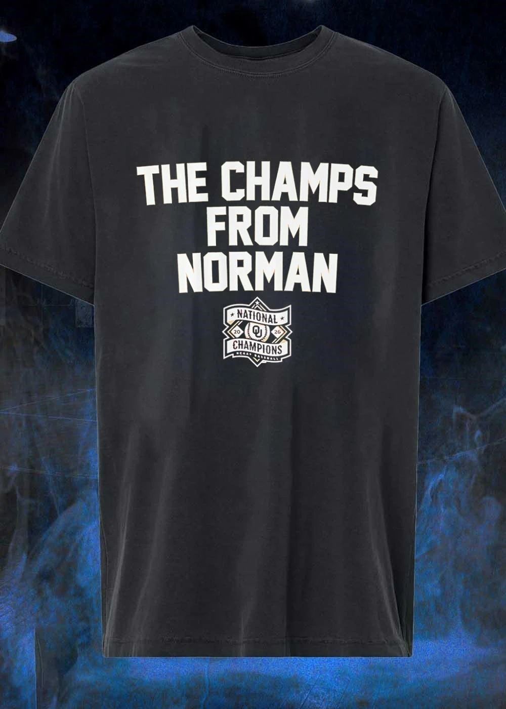 Oklahoma Sooners Apparel The Champs from Norman National Champions Baseball Shirt