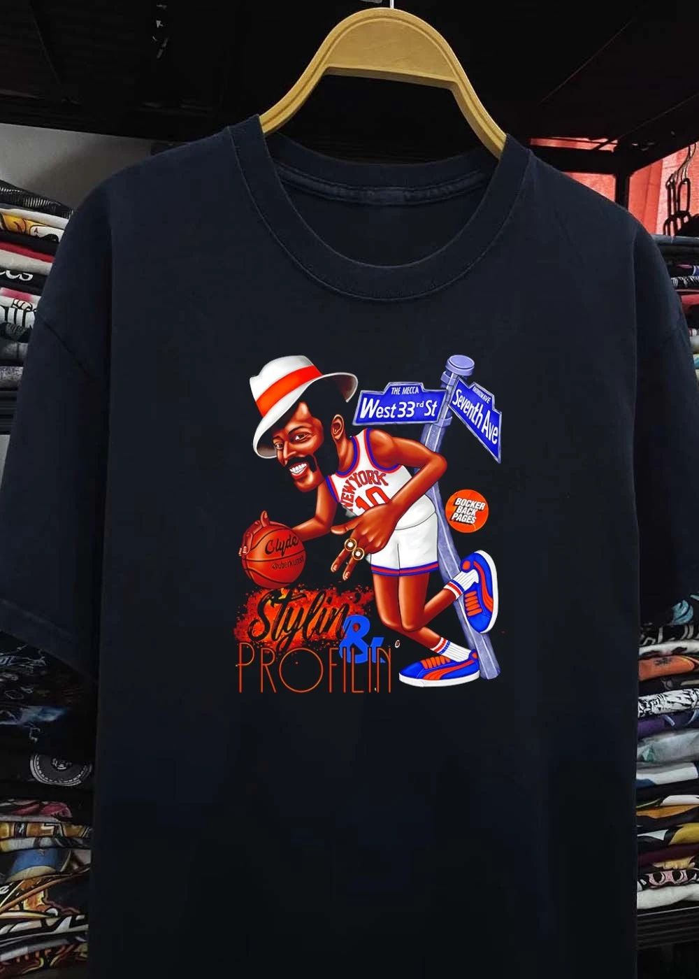 Clyde Walt Frazier Stylin and Profilin West 33rd St Seventh Ave Shirt