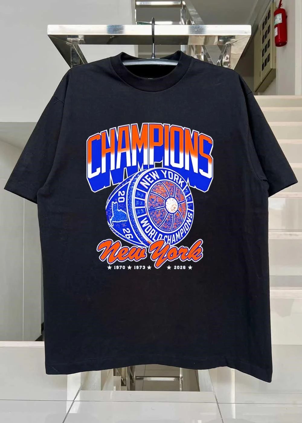 Champions Celebrate New York World Champions 1970 1973 2026 Knicks T-Shirt