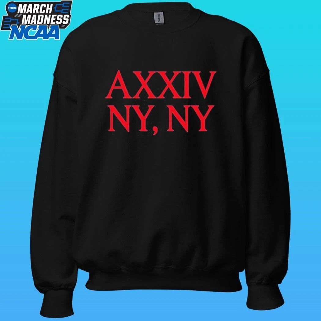 Roman Numerals Axxiv Ny Ny Shirt