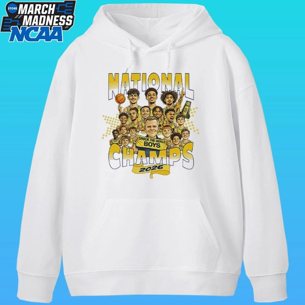 Michigan Wolverines 2026 National Champs Shock The World Boys Shirt