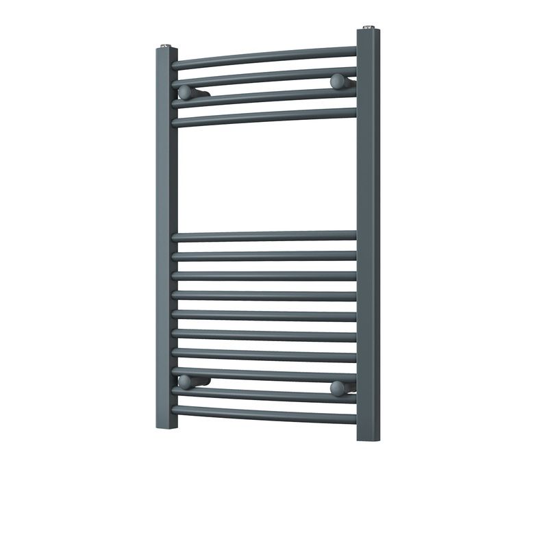 Zennor – Anthracite Heated Towel Rail – H800mm x W500mm – Curved