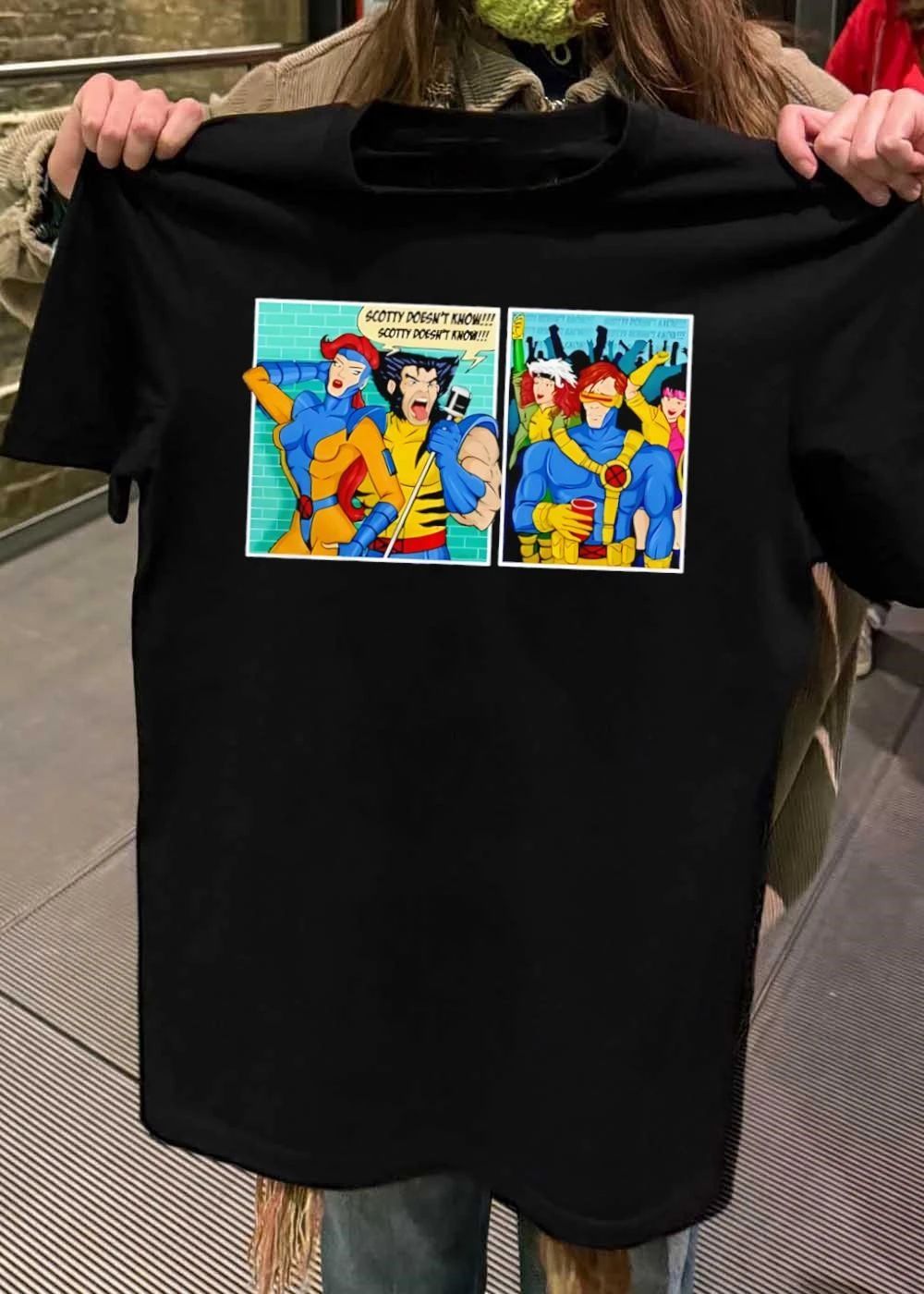 X-Men Wolverine Jean Grey Scotty Doesn’t Know Song Shirt’X-Men Cyclops Rogue Jubilee Scotty Doesn’t Know Shirt
