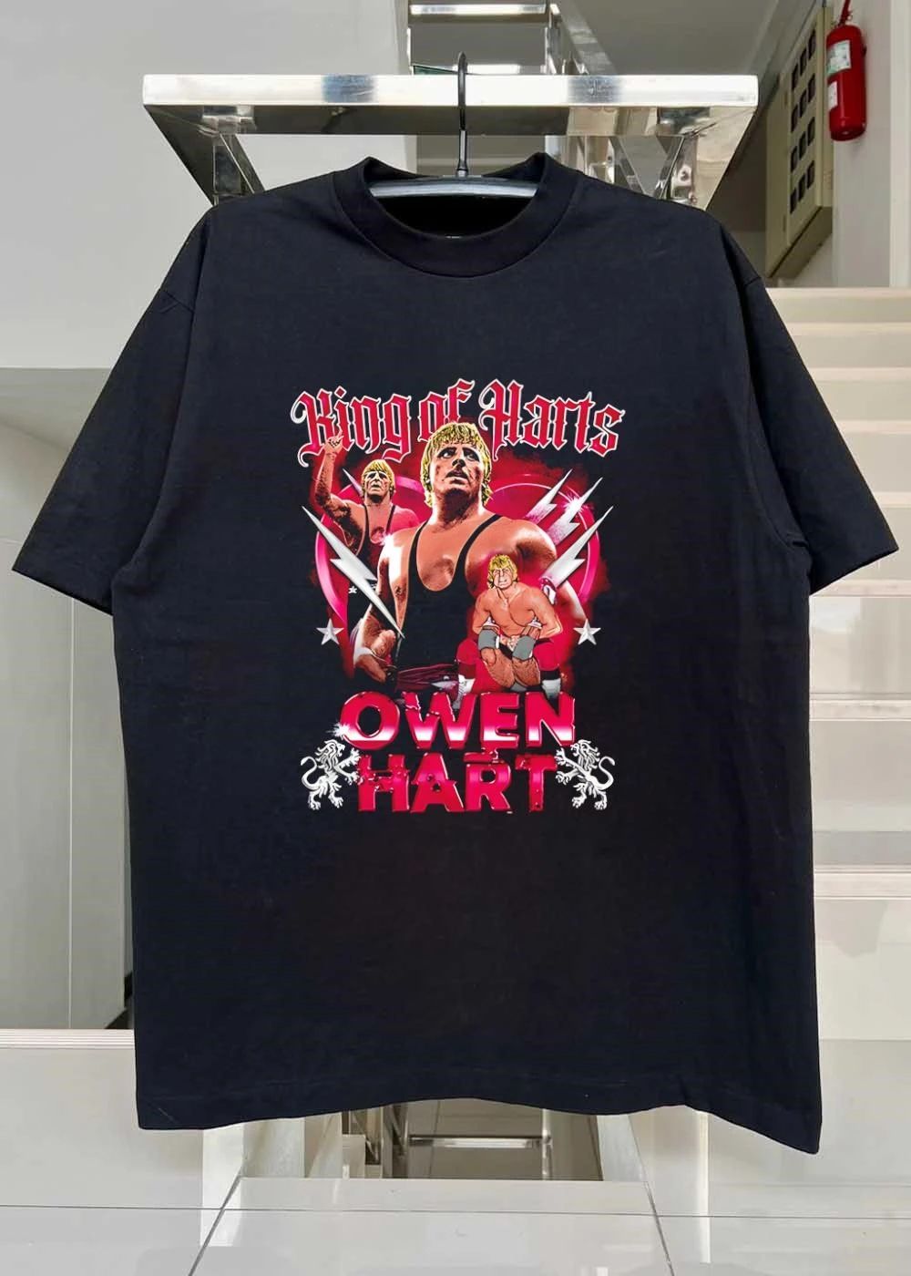 AEW Owen Hart King of Hearts Graphic Wrestling T-Shirt