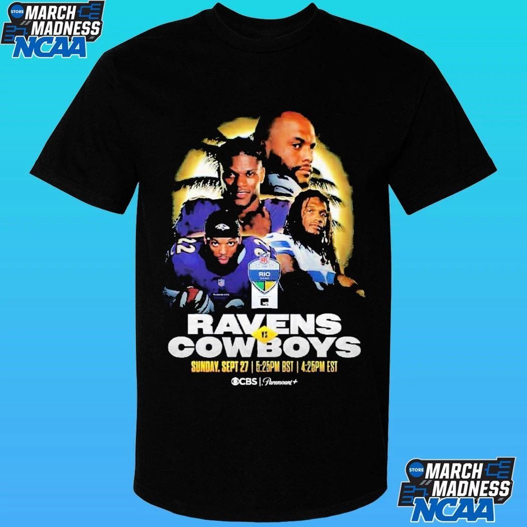 Rio Game 2026 Matchup Baltimore Ravens Vs Dallas Cowboys Week 3 On September 27 2026 Shirt
