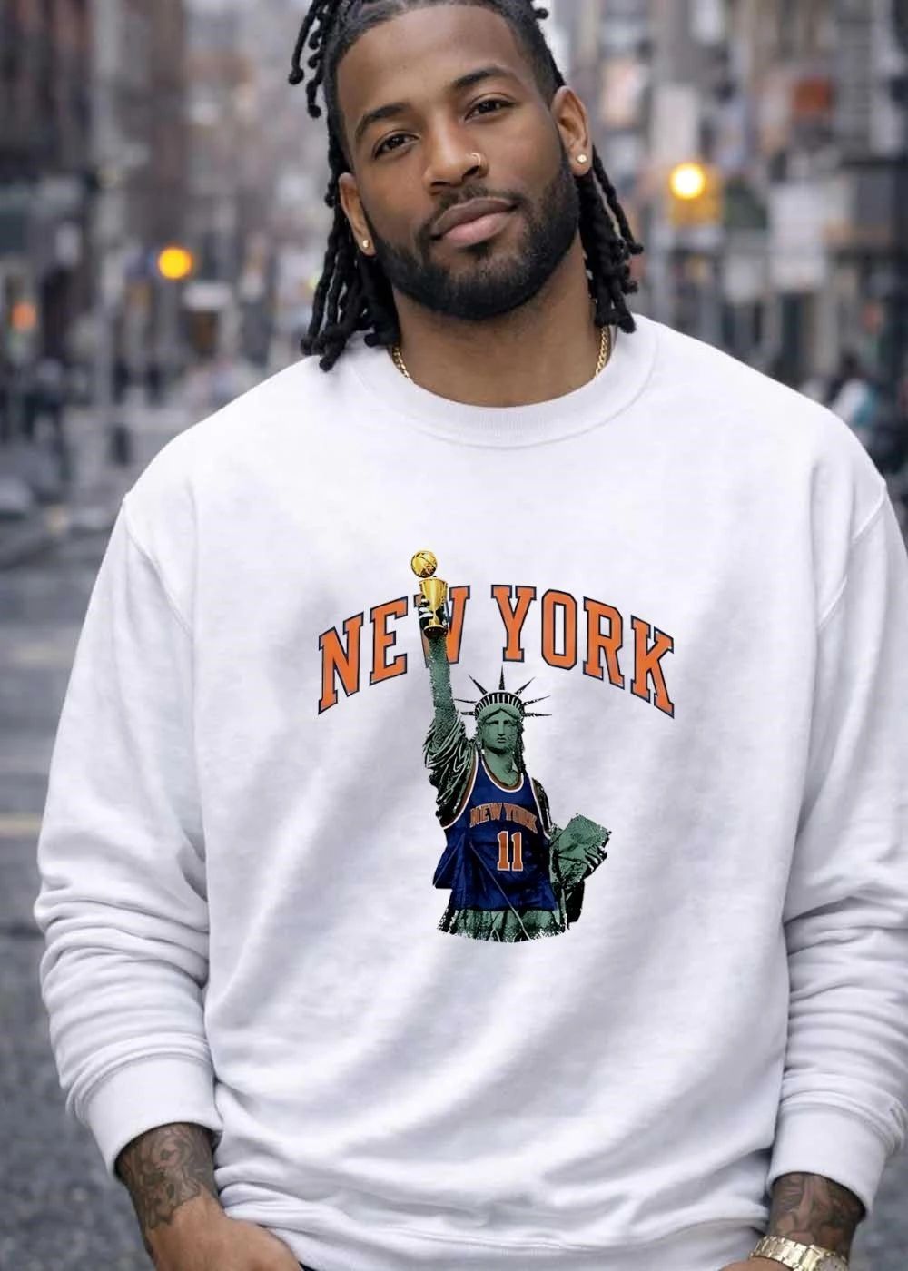 New York Liberty Statue Holding Championship Trophy New York 11 Shirt