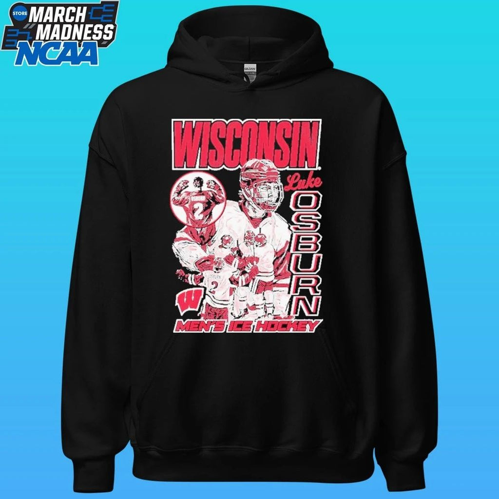 Luke Osburn Graphic Wisconsin Badgers Men’s Ice Hockey 2026 Shirt