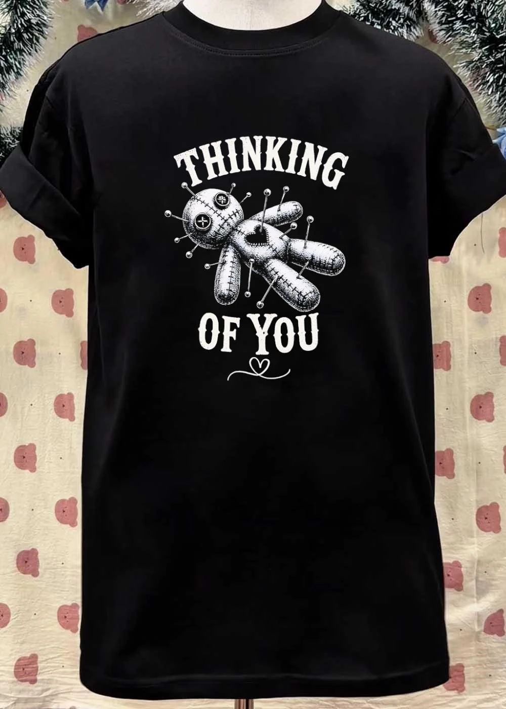 Thinking of You Voodoo Doll Cotton T-Shirt