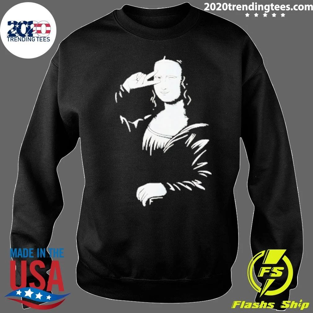 Mona Lisa Say Hi Funny Shirt