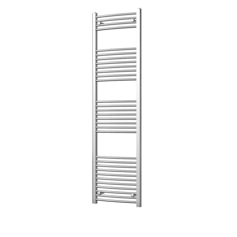 Zennor – Chrome Heated Towel Rail – H1800mm x W500mm – Curved