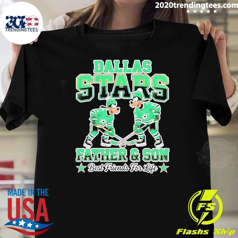 Disney Goofy Dallas Stars Father And Son Best Friends For Life Shirt