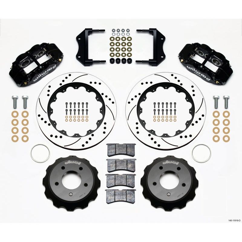 Wilwood Narrow Superlite 6R Front Hat Kit 14.00in Drilled 84-87 Corvette C4