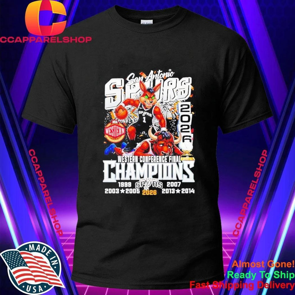 San Antonio Spurs 2026 Western Conference Final Champions Coyote Bull Shirt