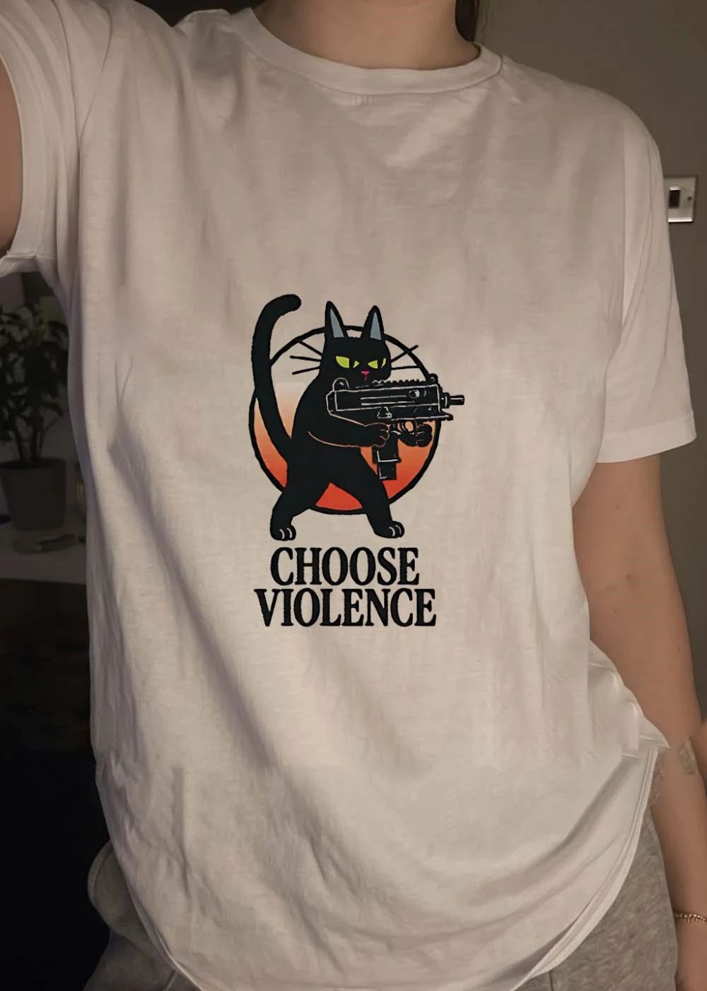 Choose Violence Black Cat shirt
