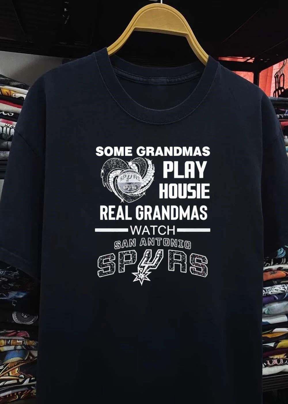 Grandma Gifts Play Housie Real Grandmas Watch San Antonio Spurs Shirt