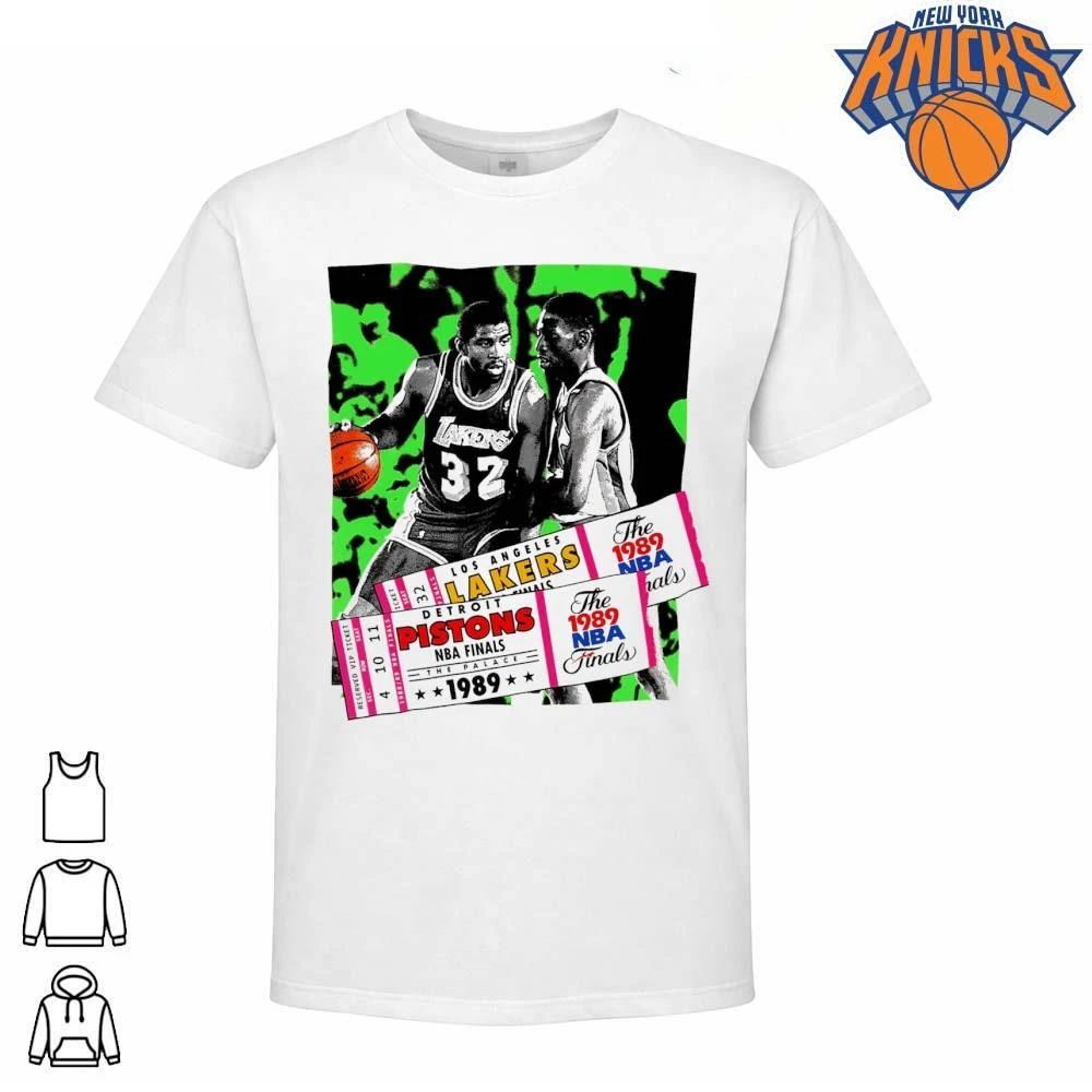 Los Angeles Lakers vs Detroit Pistons 1989 NBA Historic Finals Mitchell & Ness Tickets Shirt