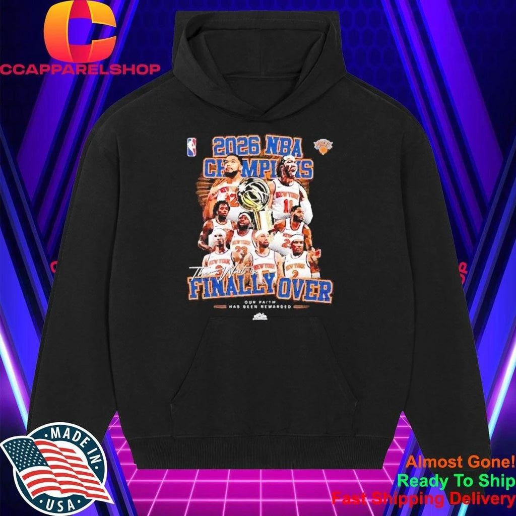 2026 NBA Champions The Wait Is Finally Over New York Basketball Roster Photo Shirt