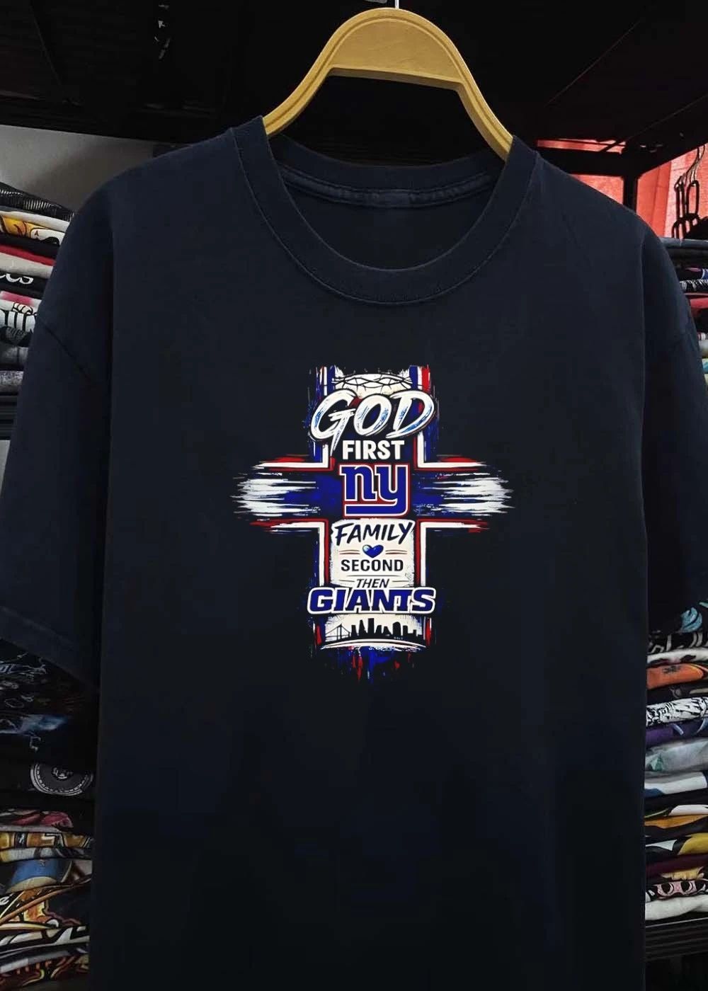 God First, NY Family Second, then Giants New York Giants T-Shirt