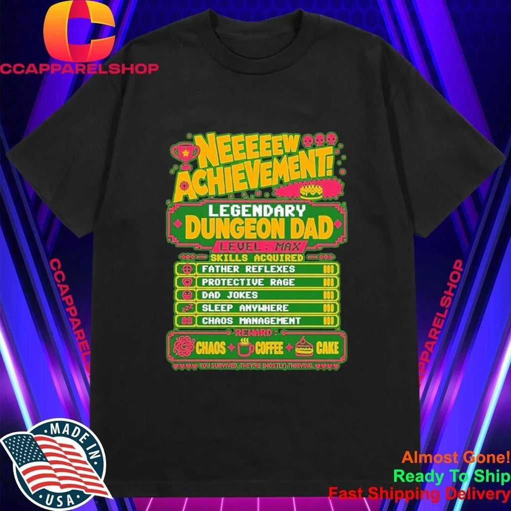 Legendary Dungeon Dad New Achievement Fathers Day Shirt