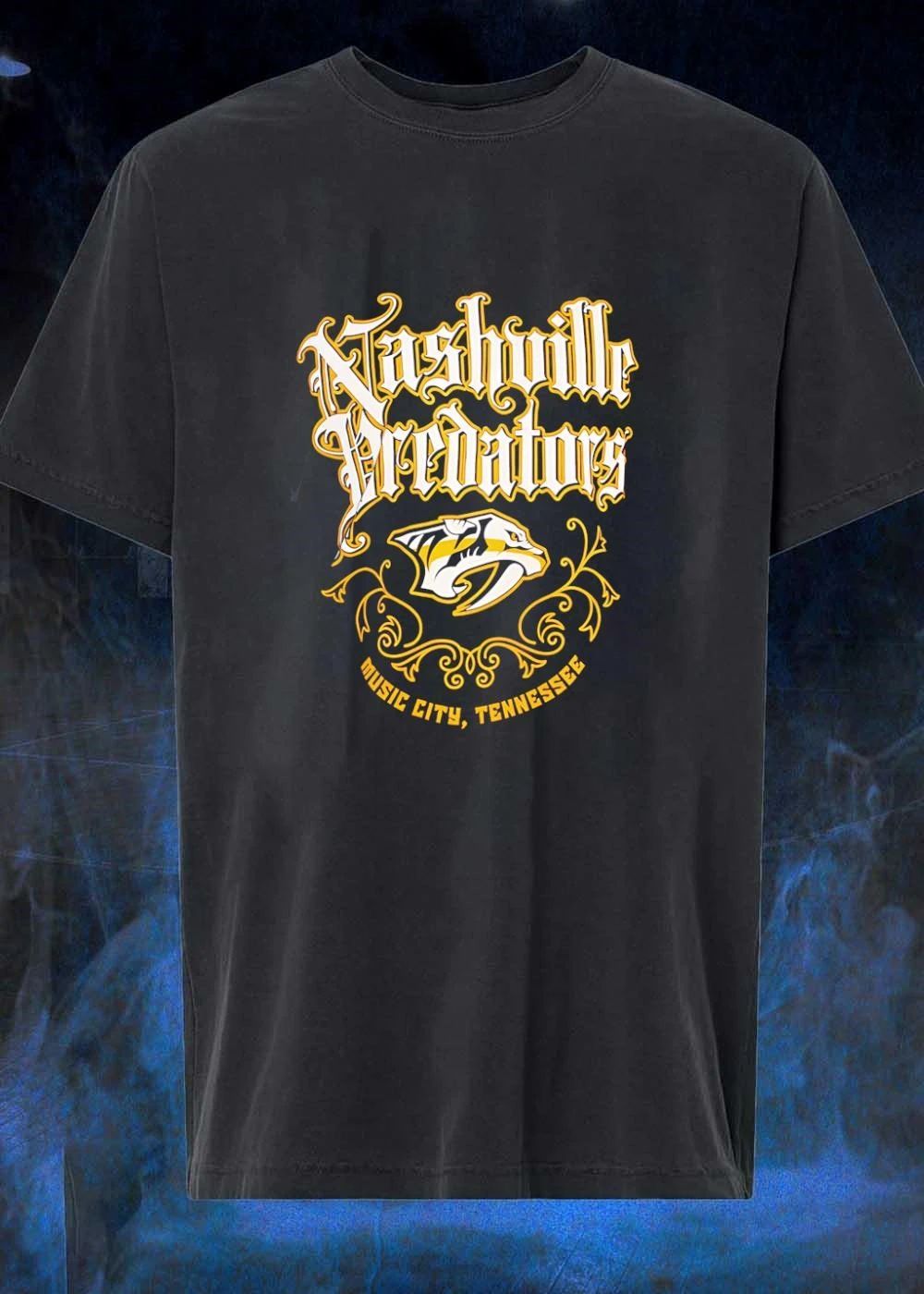 Nashville Predators Music City Tennessee Gothic Font Crest shirt