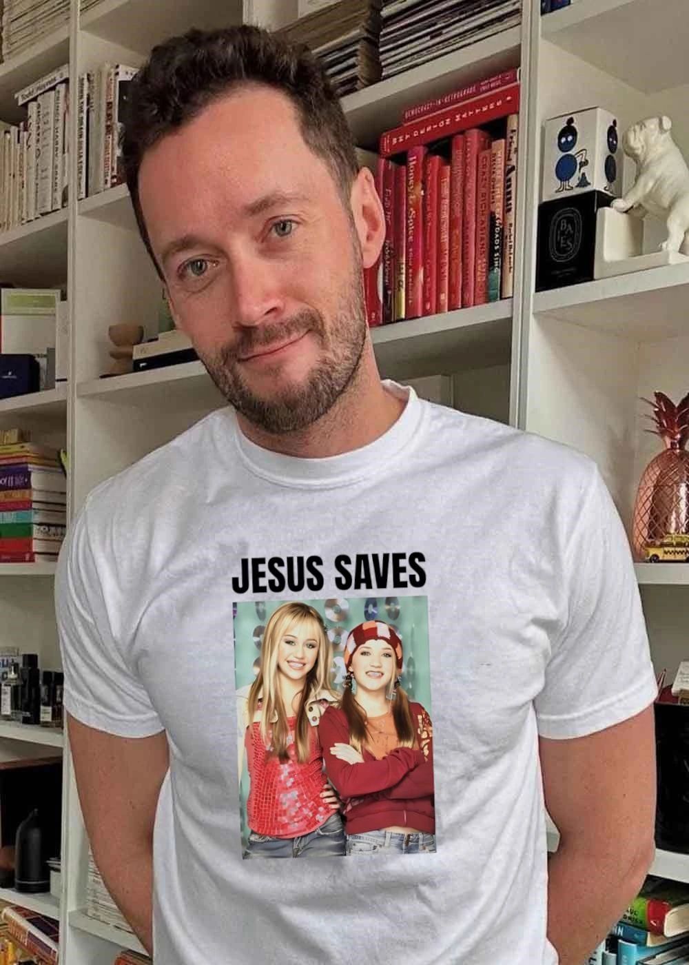 Jesus Saves Hannah Montana Miley Cyrus Emily Osment Shirt