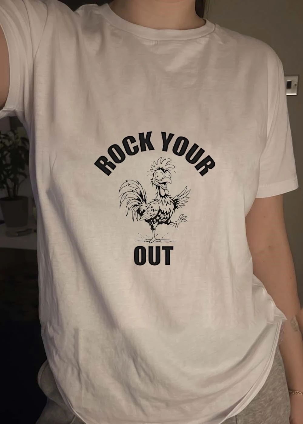Rock Your Out Crazy Rooster T-Shirt