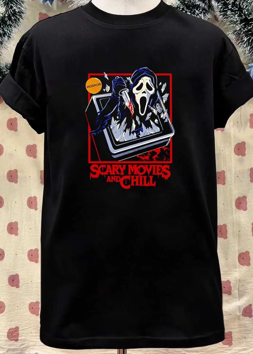 Ghostface Scream Horror Movie Breaking TV Scary Movies and Chill 2026 Shirt