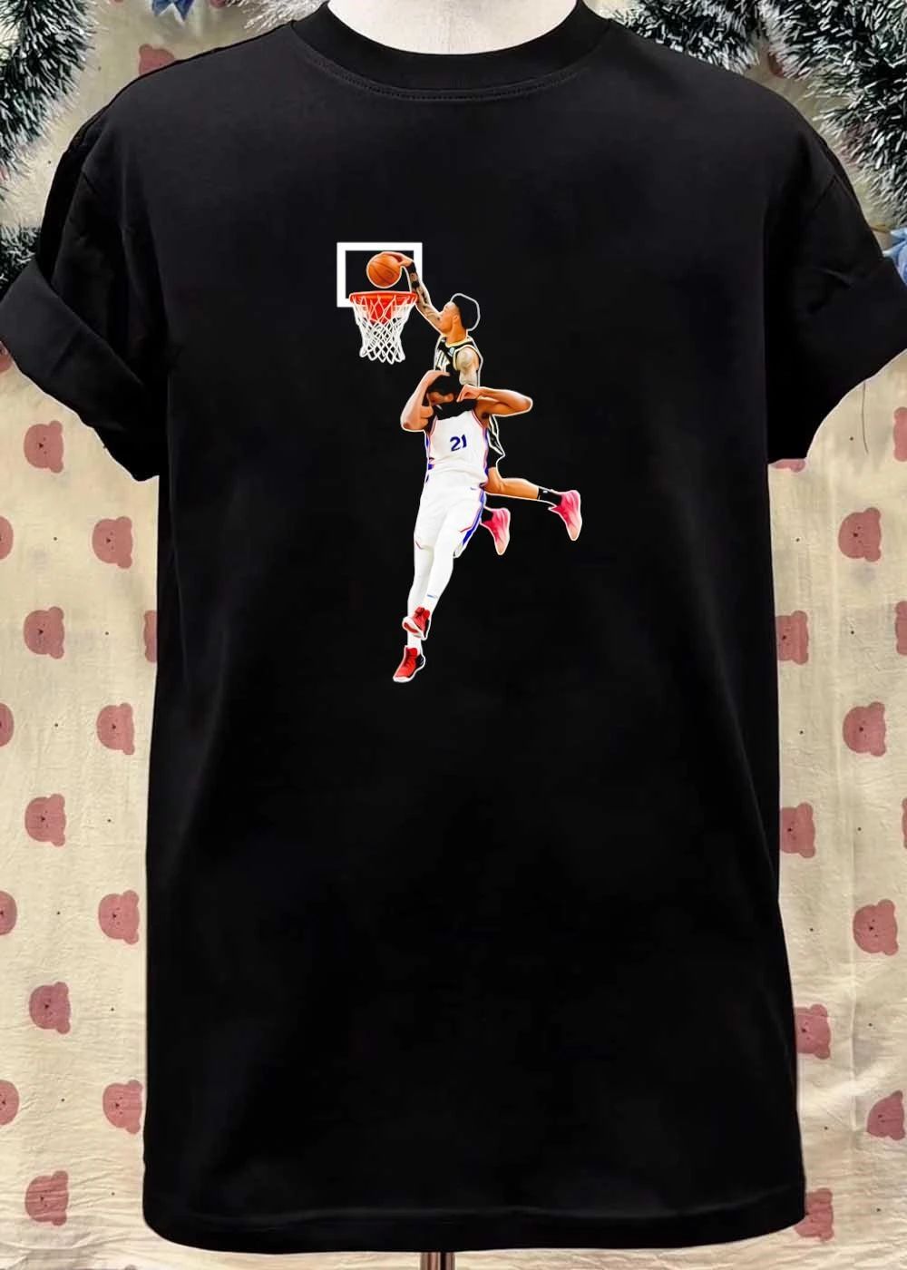 John Collins Joel Embiid NBA Poster Dunk Highlight Atlanta Hawks 76ers 2026 Season Shirt
