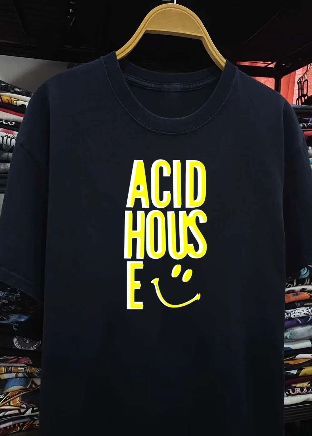 Acid House Graphic Smiley Face Unisex T-Shirt