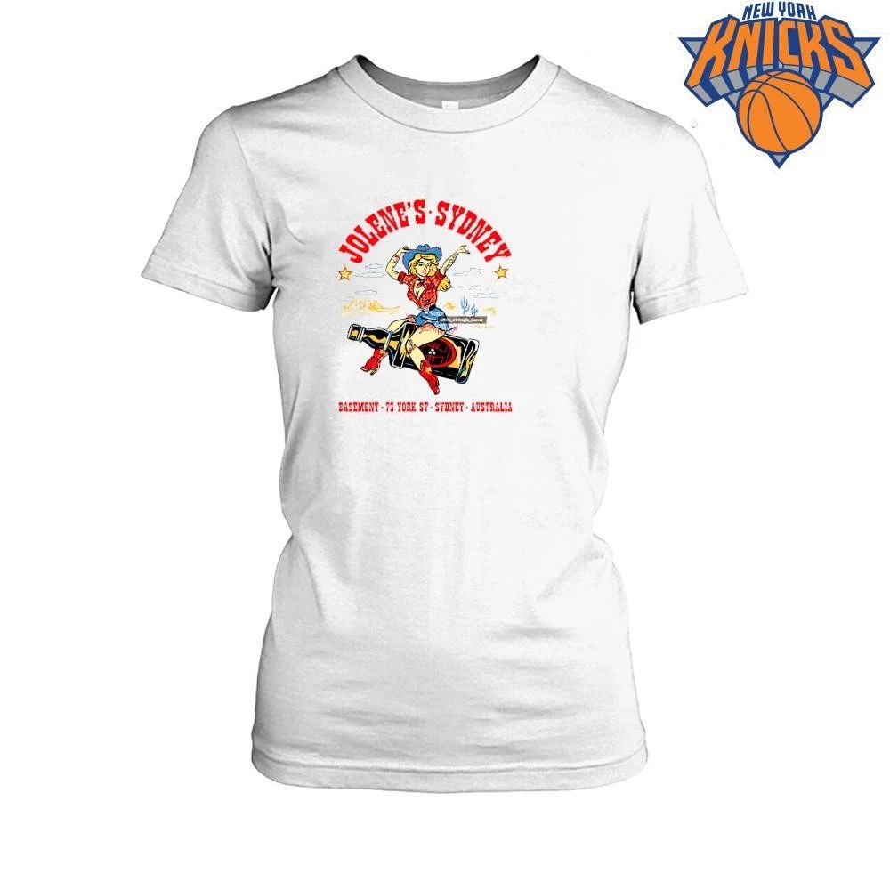 Jolene Sydney Cowgirl Riding A Bottle Western Retro T Shirt
