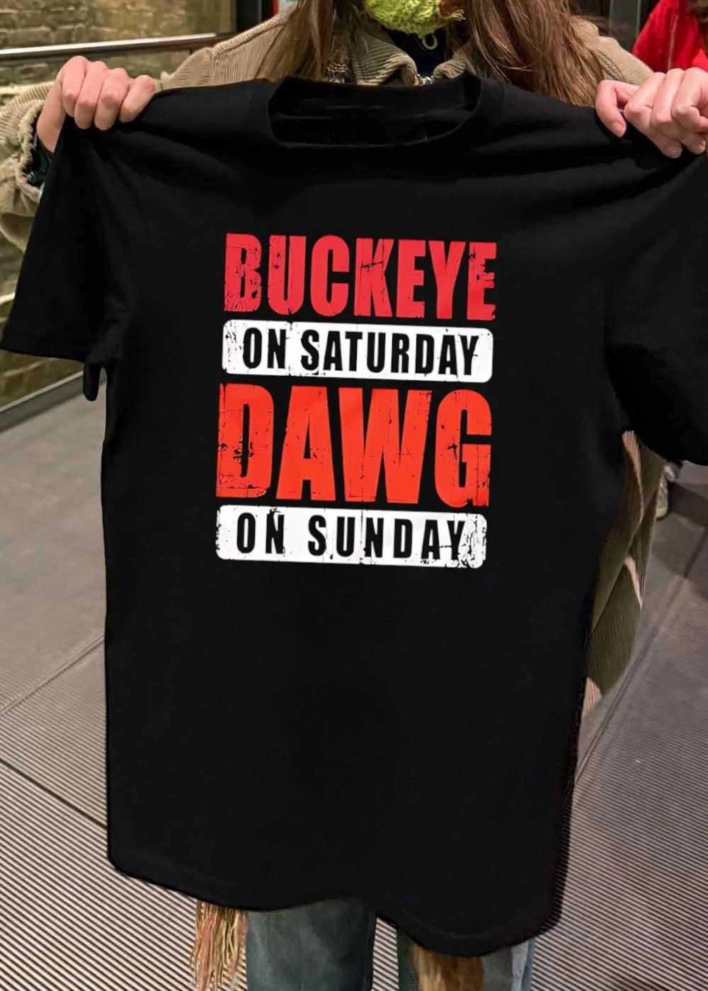 Buckeye on Saturday Dawg on Sunday Football shirt