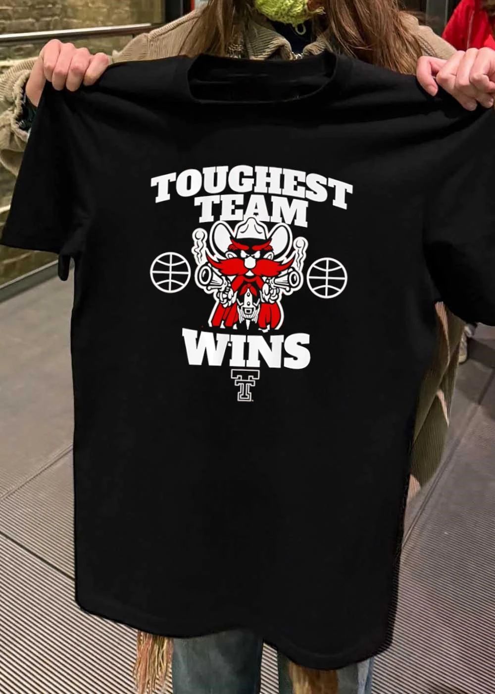 Texas Tech Basketball Toughest Team Wins Raider Red mascot shirt