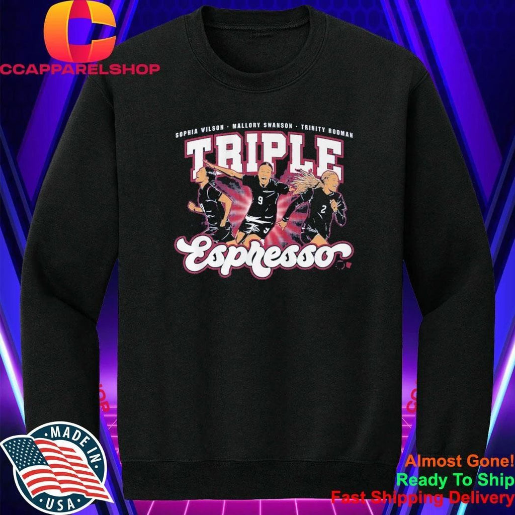 Mallory Swanson, Trinity Rodman, And Sophia Wilson Triple Espresso 2026-27 Shirt