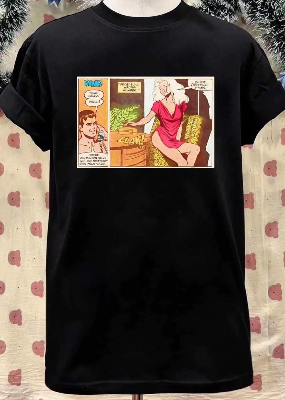 Peter Parker Black Cat Spider-Man ring hello hello hello great one person calls me and they wont shirt