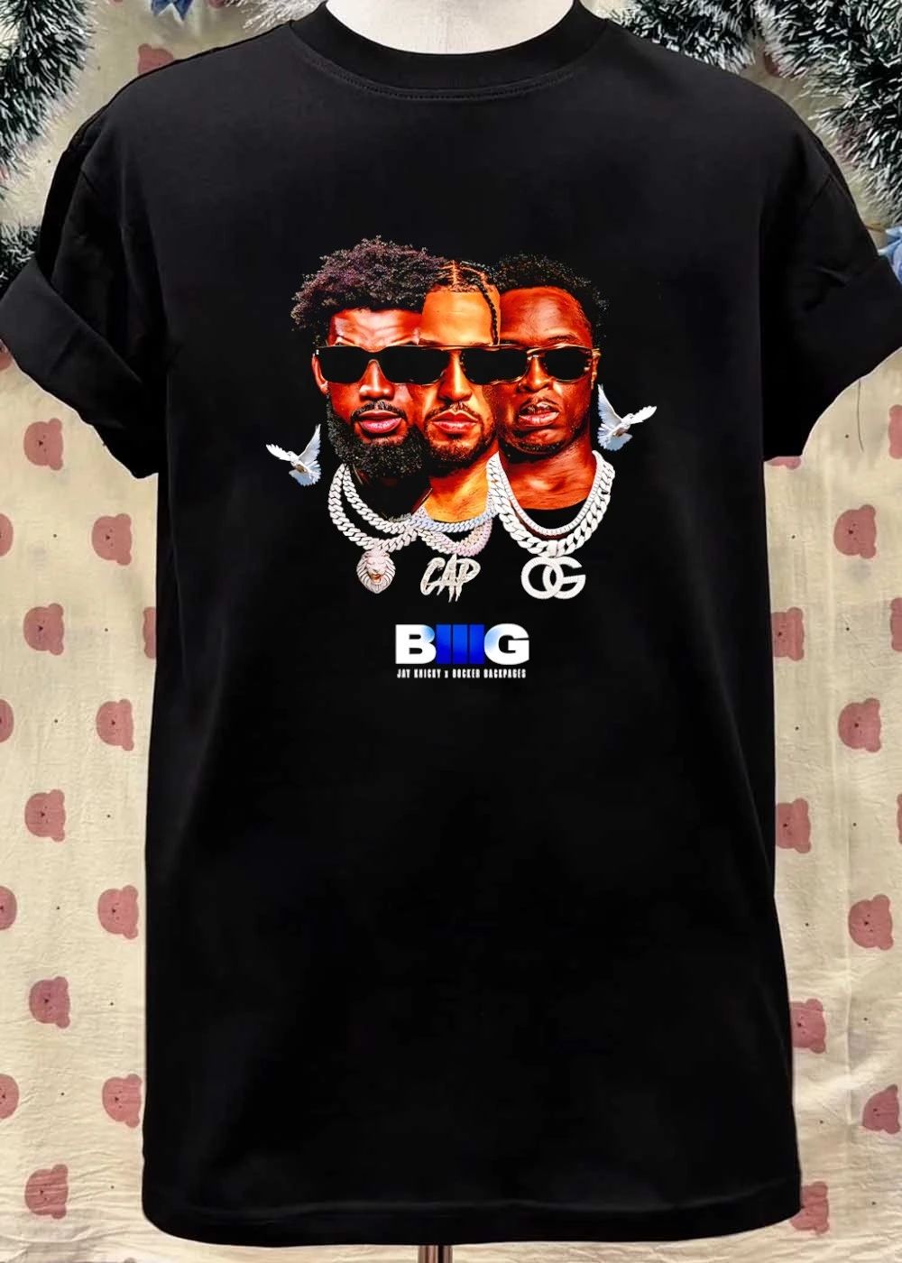Jay Knicky x Bocker Backpages BIIG Three Men Wearing Chains T-Shirt