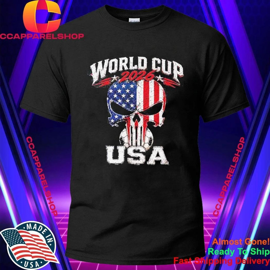 World Cup 2026 USA Flag Skull Shirt
