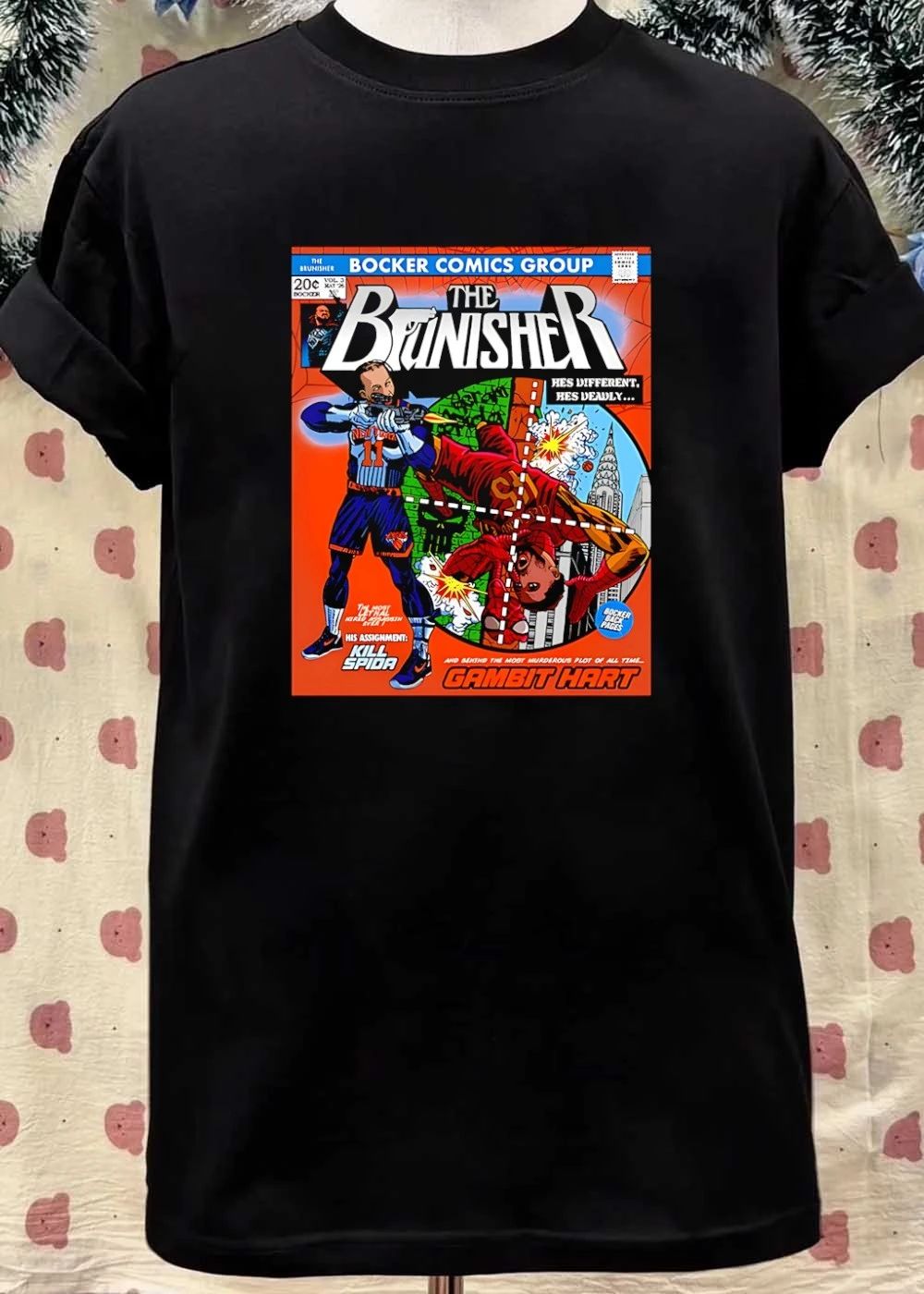 Bocker Comics Group The Brunisher He Is Different Deadly Kill Spida New York T-Shirt