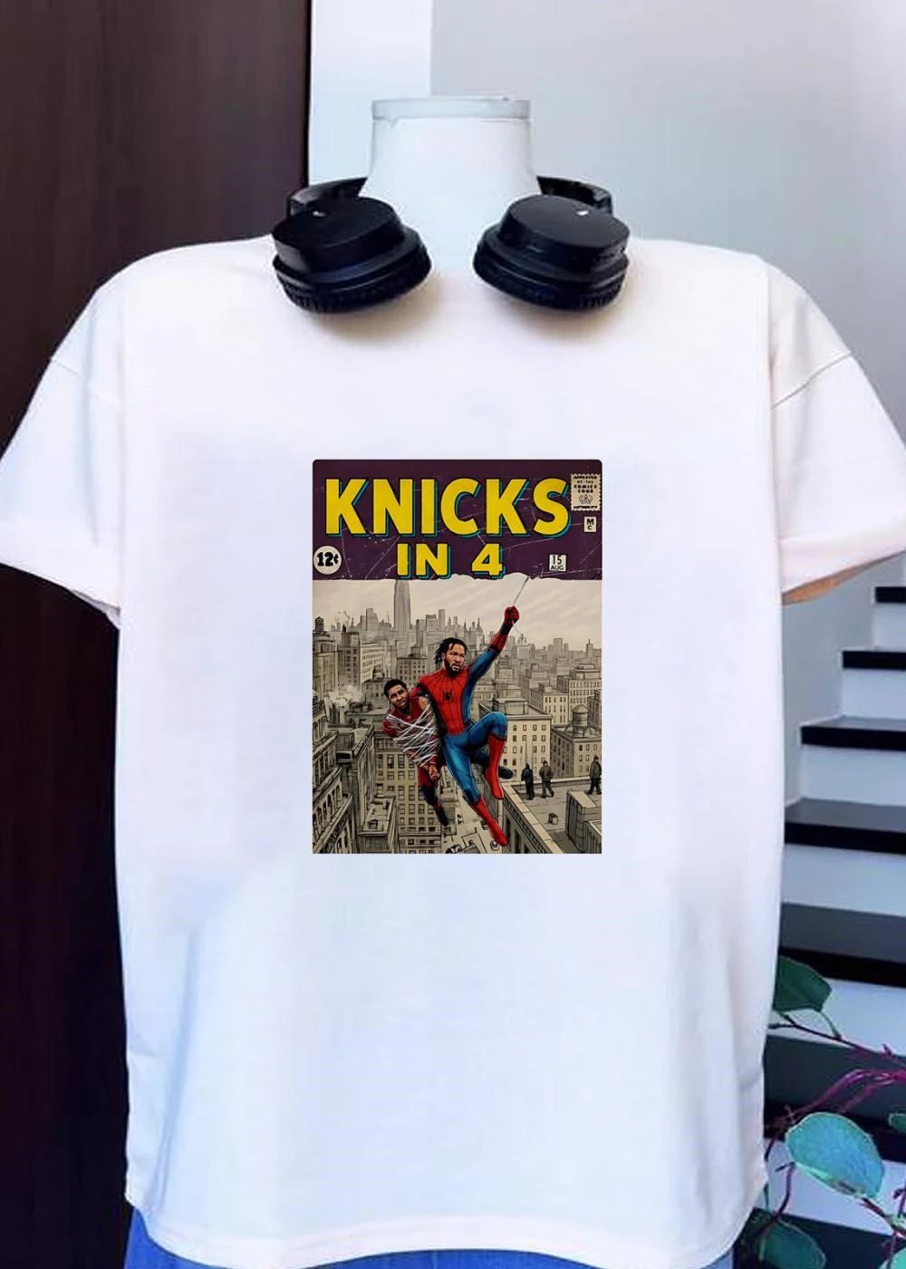 Knicks In 4 Derrick Rose Spider-Man Donovan Mitchell Basketball Shirt