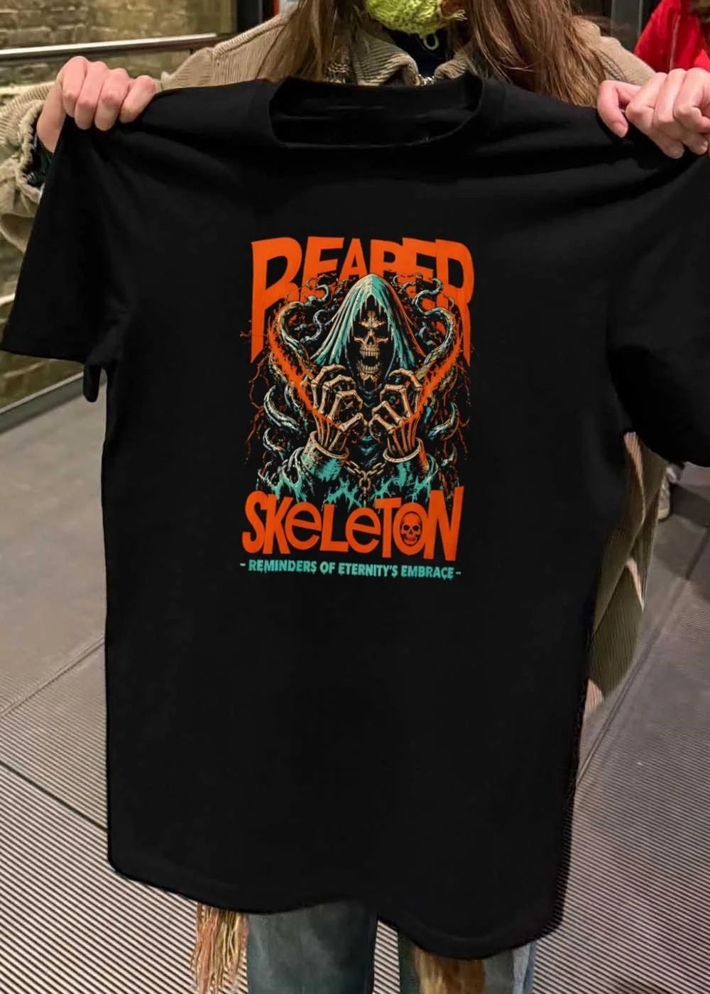 Reminders of Eternity’s Embrace Reaper Skeleton Reaching T-Shirt