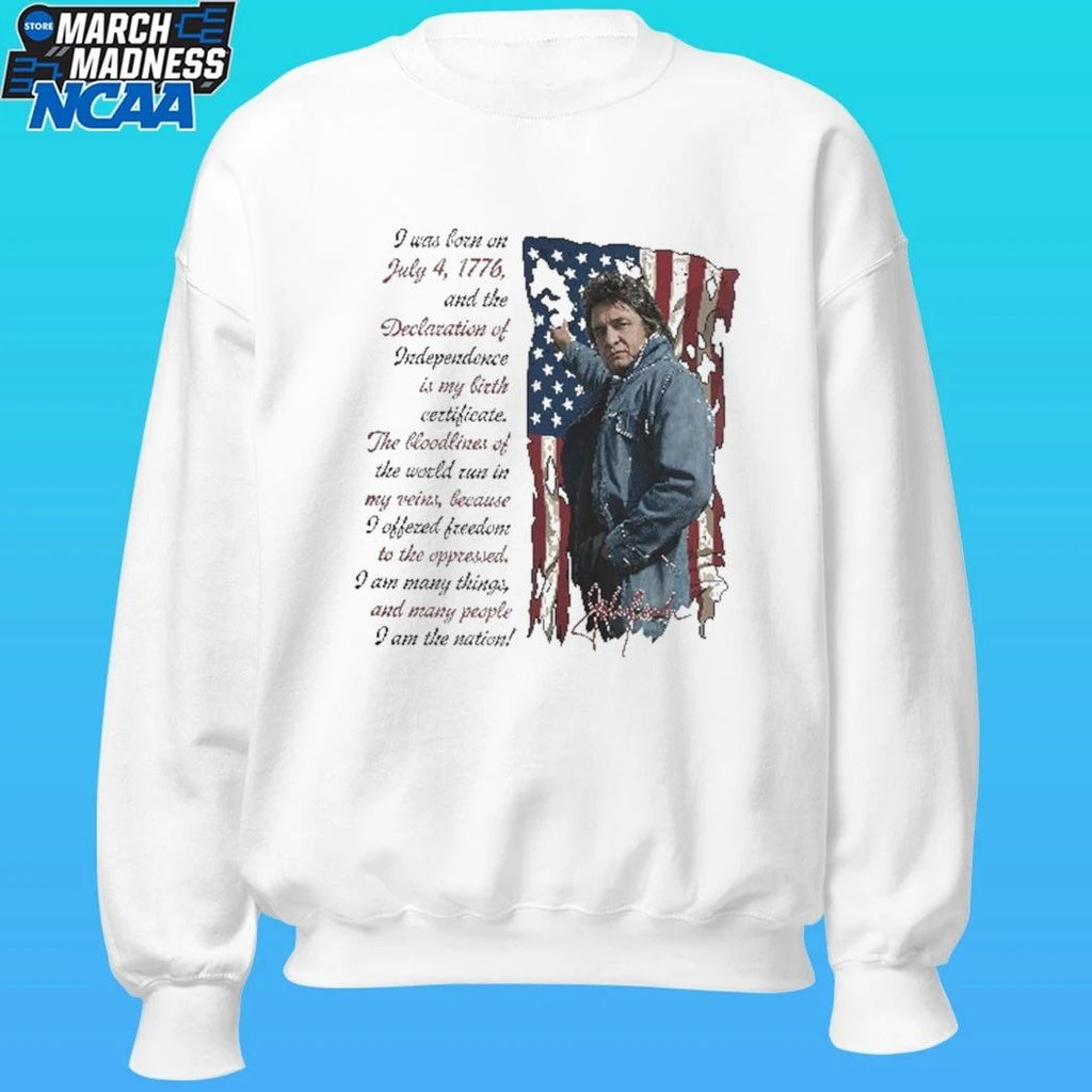 I Am The Nation Since 1776 Johnny Cash Ragged Old Flag Shirt