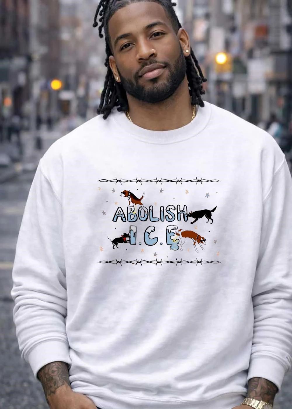 Dogs Urinating on Letters Abolish ICE Protest T-Shirt
