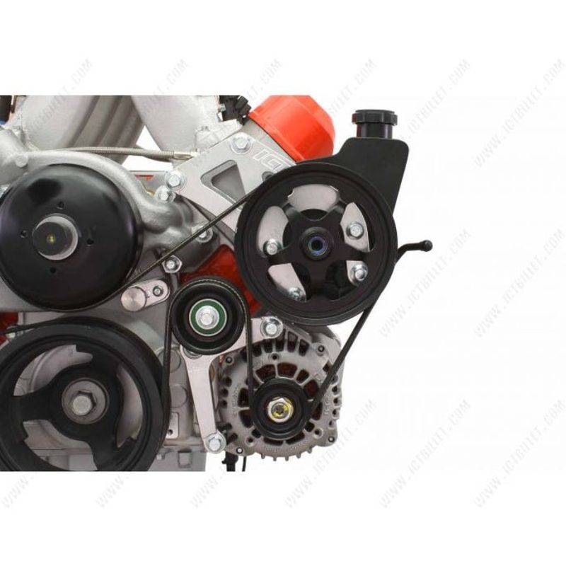 ICT Billet Power Steering Pump and Alternator Bracket Kit – Truck/5TH GEN Camaro Spacing – 551778LS0-3